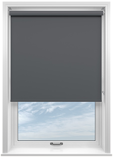 Trapani (Blackout), Charcoal - Roller Blind